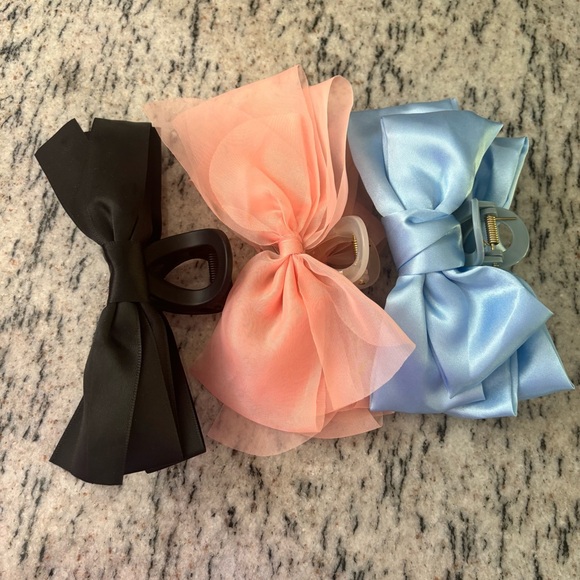 Bow Claw Clips - Set of 4 - Picture 2 of 4